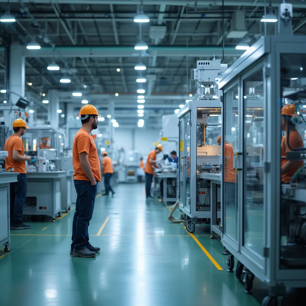 Fábrica moderna con procesos optimizados